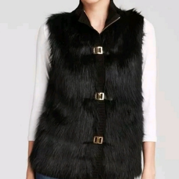 calvin klein faux fur vest
